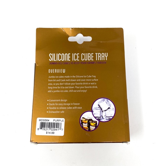 Art & Cool Set Of 2 Silicone Ice Cube Trays - Picture 4 of 4